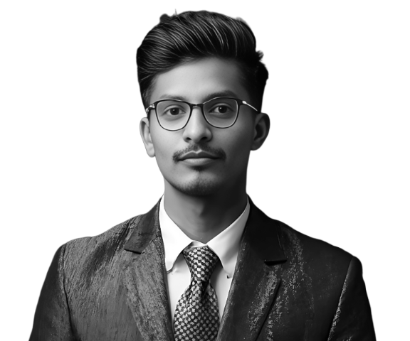 A man in a blue shirt with a happy expression